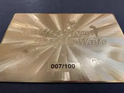 WES - Goddess Story Gold METAL Card - Serial Number #007/100! Anime Girls - Image 5