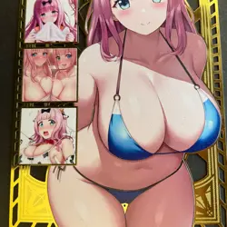 Goddess Story Gold METAL Card - Maiden Party - Serial Number #/200! Anime Bikini - Image 2