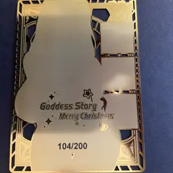 Goddess Story Gold METAL Card - Maiden Party - Serial Number #/200! Anime Bikini - Image 4