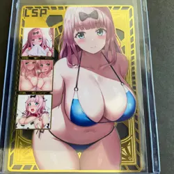 Goddess Story Gold METAL Card - Maiden Party - Serial Number #/200! Anime Bikini - Image 5
