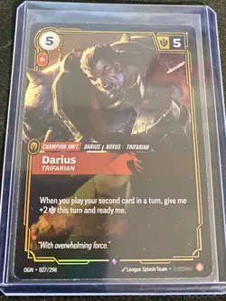 Riftbound Darius Card Origins OGN 027/298 League Of Legends English - Image 1