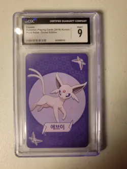CGC 9 Espeon 2019 Korean Point Salad Eevee Edition Playing Cards - Image 1