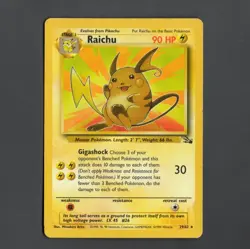 Pokemon TCG Raichu Fossil Card 29/62 1999 Base Set Rare Non-Holo Vintage WOTC - Image 1