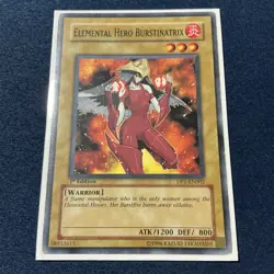 Yugioh Card Elemental Hero Burstinatrix 1st Edition-DP1-EN002 - Image 1