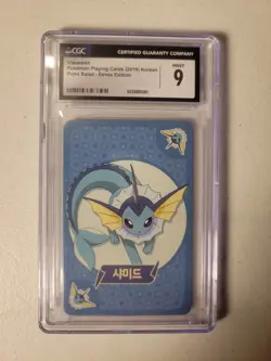 CGC 9 Vaporeon 2019 Korean Point Salad Eevee Edition Playing Cards - Image 1
