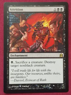 Magic The Gathering COMMANDER ATTRITION black card MTG - Image 1