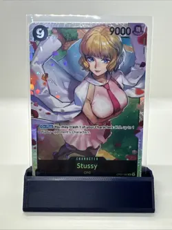 Stussy OP07-085 SR ONE PIECE Tcg Card Game NM Black - Image 1
