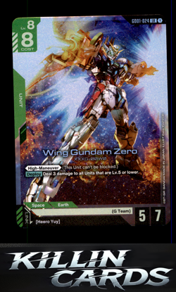 Wing Gundam Zero GD01-024 Gundam Card Game Legend Rare Newtype Rising Card NM - Image 1