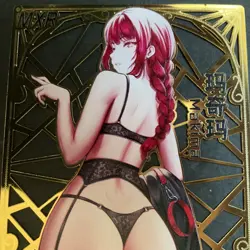 WES - Goddess Story Gold METAL Card - Serial Number #071/200! Makima Bikini - Image 3