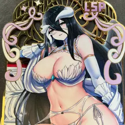WES - Goddess Story Gold METAL Card - Serial Number #113/200! Albedo Bikini - Image 2