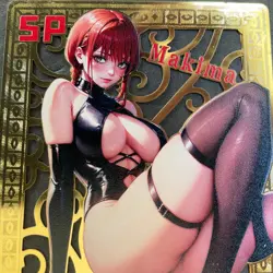 WES - Goddess Story Gold METAL Card - Serial Number #059/100! Makima Chainsaw - Image 2