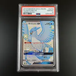 PSA 10 Articuno GX SV54/SV94 Pokemon Hidden Fates Full Art Holo Card - Image 1