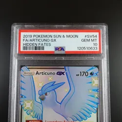 PSA 10 Articuno GX SV54/SV94 Pokemon Hidden Fates Full Art Holo Card - Image 2