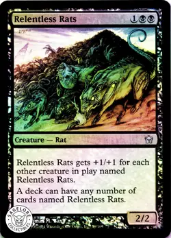 MTG Relentless Rats | NM Foil | Fifth Dawn {5DN} - Image 1