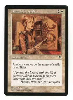 Magic the Gathering Tempest Hanna's Custody MTG White NM RARE - Image 1
