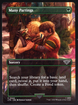 (x4) Many Partings 0445 Borderless Non Foil Common Lord of the Rings MTG NM - Image 1