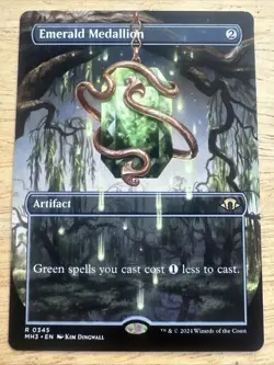 Emerald Medallion (Borderless) #345 (NM) Modern Horizons 3 MH3 Magic MTG - Image 1