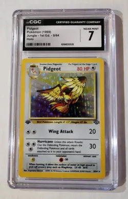 Vintage WOTC 1999 POKEMON JUNGLE 1ST EDITION #8 PIDGEOT-HOLO CGC 7 - Image 1