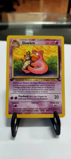 1st Edition Slowbro 43/62 Pokemon Base Set Fossil MP - Image 1
