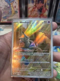 Pokemon Mimikyu SVP 075 Paldean Fates ETB Promo Light play LP - Image 3