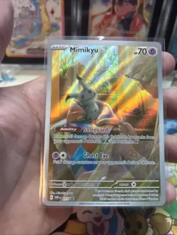 Pokemon Mimikyu SVP 075 Paldean Fates ETB Promo Light play LP - Image 4