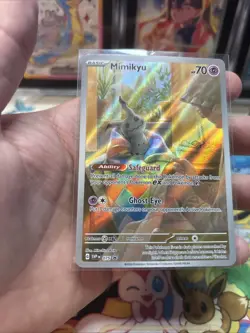Pokemon Mimikyu SVP 075 Paldean Fates ETB Promo Light play LP - Image 5