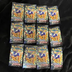 pokemon tcg crown zenith sealed booster pack Lot Of 12 - Image 1