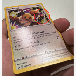 Pokemon Eevee SWSH118 Black Star Promo 🌀 HD GALAXY SWIRL 🌀 S1 - Image 1