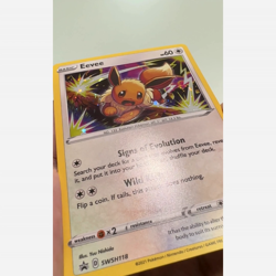 Pokemon Eevee SWSH118 Black Star Promo 🌀 HD GALAXY SWIRL 🌀 S1 - Image 2