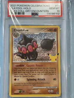 2021 Pokemon SWSH Celebrations Claydol Classic Collection #15/106 PSA 10 GEM MT - Image 1