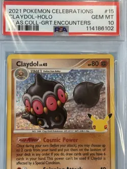 2021 Pokemon SWSH Celebrations Claydol Classic Collection #15/106 PSA 10 GEM MT - Image 2