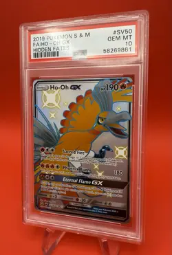 2019 Pokemon SM Hidden Fates Shiny Ho-Oh GX Full Art FA #SV50 PSA 10 SV50 - Image 5