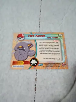 Arbok #24 Topps TV Edition BlUE Label Pokemon 1998 Non Holo - Image 2