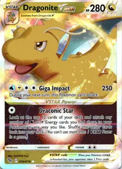 Dragonite VSTAR Ultra Rare Pokemon GO 050/078 LP - Image 1
