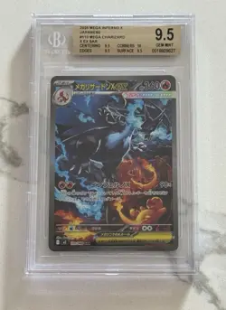 Pokemon Inferno X Japanese 110 Mega Charizard ex SAR BGS 9.5 PSA 10 REGRADEU - Image 1