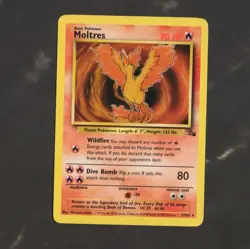 Moltres 27/62 - Fossil Non Holo Rare Pokemon TCG WOTC LP+ - Image 1