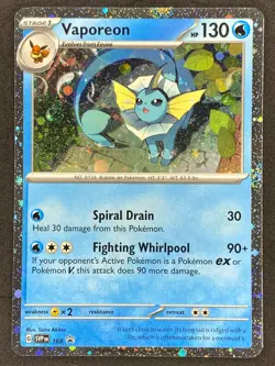 Pokemon Vaporeon SVP168 SV Black Star Promos NM - Image 1