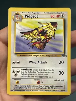 Pokemon TCG Pidgeot 1999 Jungle 24/64 Unlimited Non-Holo Rare- LP - Image 1