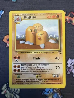Pokemon - Dugtrio - 23/130 - Rare - Unlimited Edition - Base Set 2 - LP - Image 1