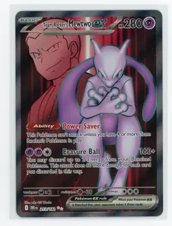 Pokemon TCG - Team Rocket's Mewtwo ex 213/182 - Destined Rivals - Full Art - Image 1