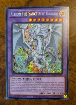 Albion The Sanctifire Dragon MP24-EN082 Prismatic Secret Rare NM 1st Ed YuGiOh! - Image 1