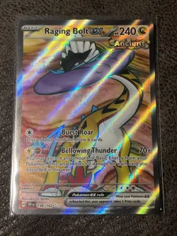 Pokemon - Raging Bolt ex - 196/162 - SV Temporal Forces - Full Art Card - Image 1