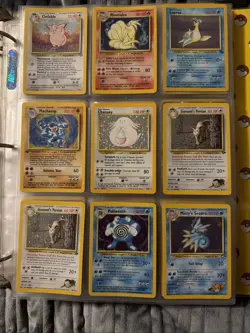 Vintage Pokemon Binder 25 Holo Cards 180 Cards Lot Base Set Jungle Set Plus More - Image 4