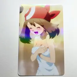 Pokemon Trainer May Sexy Doujin Waifu Girl Anime Art Goddess Card - Image 1