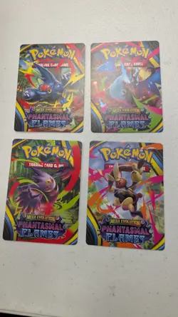 Pokemon Mega Evolution Phantasmal Flames Trainer Tips Art Card Set - Image 1