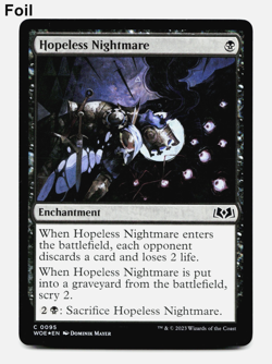 Hopeless Nightmare (FOIL) - [Wilds of Eldraine] MTG Magic - NM/M 💀 - Image 1