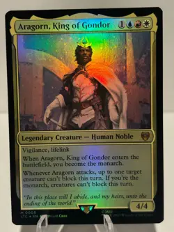 Aragorn, King of Gondor 5 M Commander: The Lord of the Rings FOIL NM MTG - Image 1