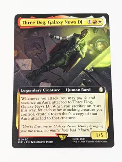 Three Dog, Galaxy News DJ - PIP 0430 - MTG Magic Fallout Extended Art - Image 1
