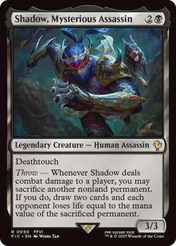 MTG 1x Shadow, Mysterious Assassin SURGE FOIL (M/NM) Commander Final Fantasy - Image 1