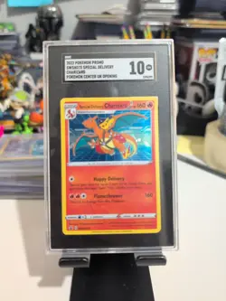 Pokemon Special Delivery Charizard P.M. Center UK Holo Promo SWSH075 SGC 10 - Image 1